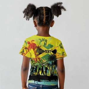 Personalized Jamaica Sleng Teng Riddim Kid T shirt Booyaka Booyaka - African Pride