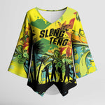 Personalized Jamaica Sleng Teng Riddim Kimono Sleeve Blouse Booyaka Booyaka