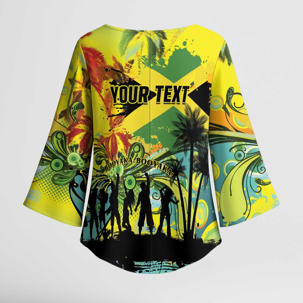 Personalized Jamaica Sleng Teng Riddim Kimono Sleeve Blouse Booyaka Booyaka