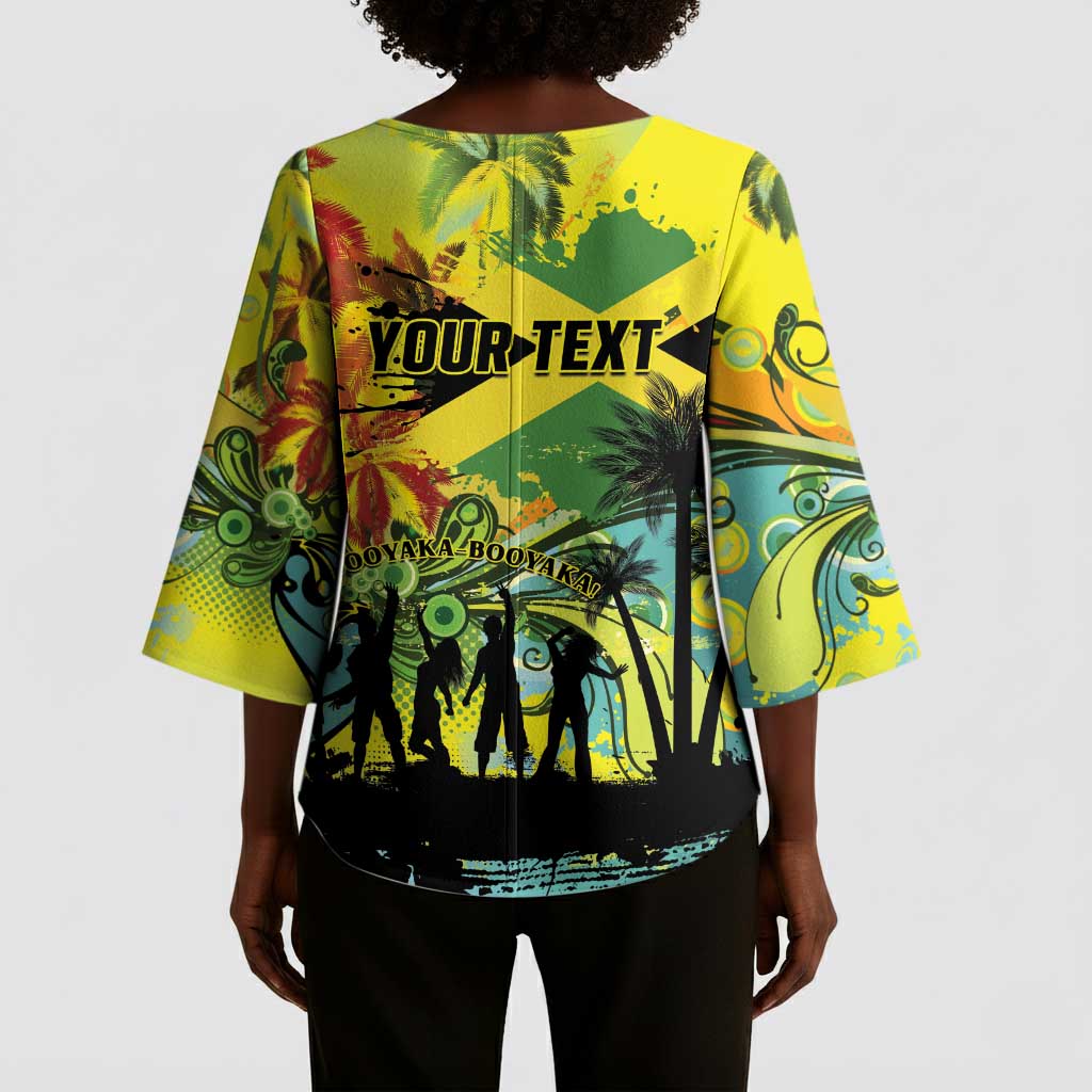 Personalized Jamaica Sleng Teng Riddim Kimono Sleeve Blouse Booyaka Booyaka