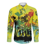 Personalized Jamaica Sleng Teng Riddim Long Sleeve Button Shirt Booyaka Booyaka - African Pride