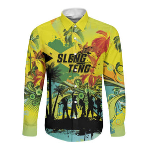 Personalized Jamaica Sleng Teng Riddim Long Sleeve Button Shirt Booyaka Booyaka - African Pride