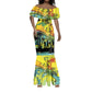 Personalized Jamaica Sleng Teng Riddim Mermaid Dress Booyaka Booyaka - African Pride