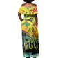 Personalized Jamaica Sleng Teng Riddim Off Shoulder Maxi Dress Booyaka Booyaka - African Pride