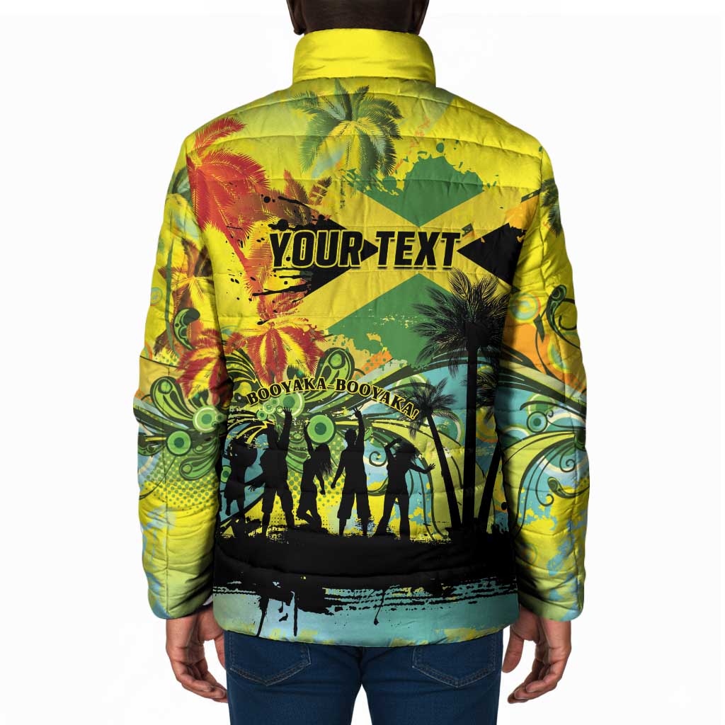 Personalized Jamaica Sleng Teng Riddim Padded Jacket Booyaka Booyaka