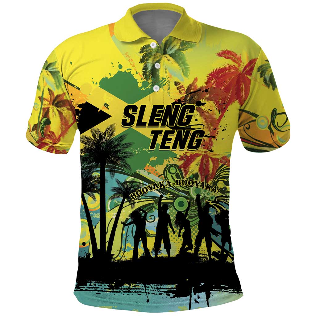 Personalized Jamaica Sleng Teng Riddim Polo Shirt Booyaka Booyaka - African Pride