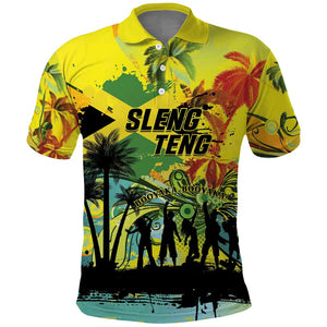 Personalized Jamaica Sleng Teng Riddim Polo Shirt Booyaka Booyaka - African Pride