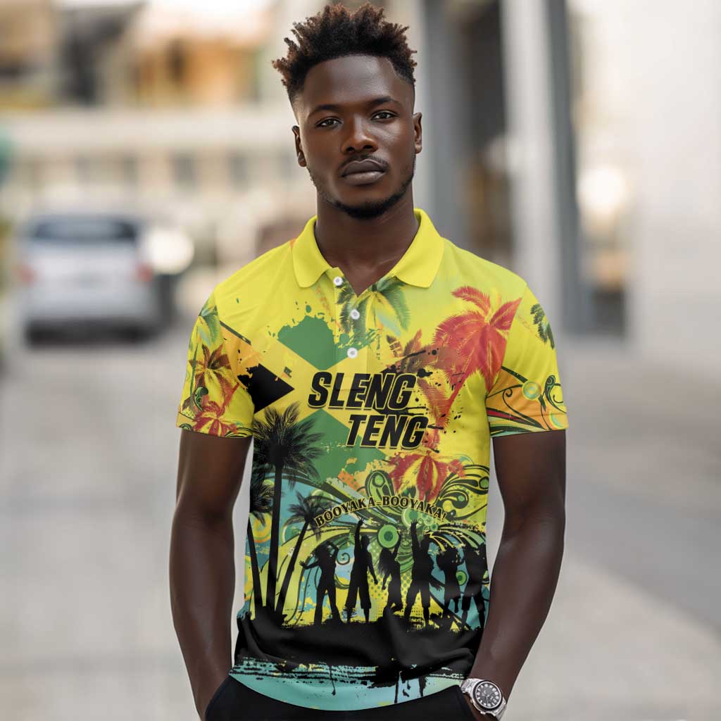Personalized Jamaica Sleng Teng Riddim Polo Shirt Booyaka Booyaka - African Pride