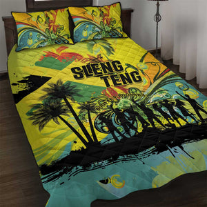 Jamaica Sleng Teng Riddim Quilt Bed Set Booyaka Booyaka - African Pride