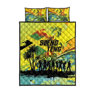 Jamaica Sleng Teng Riddim Quilt Bed Set Booyaka Booyaka - African Pride