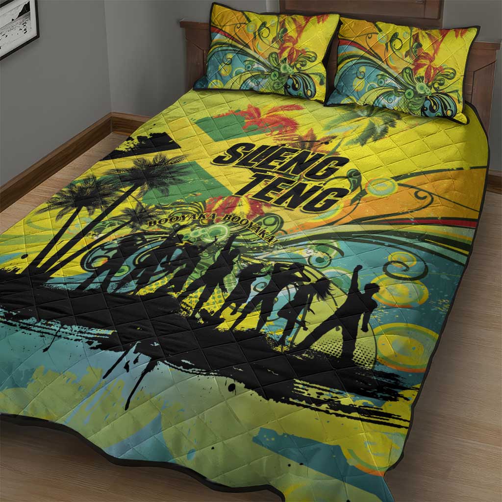 Jamaica Sleng Teng Riddim Quilt Bed Set Booyaka Booyaka - African Pride