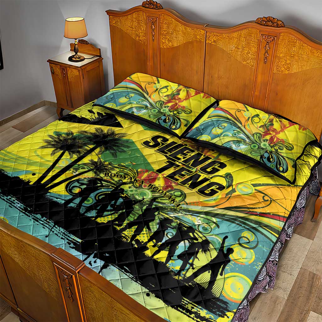 Jamaica Sleng Teng Riddim Quilt Bed Set Booyaka Booyaka - African Pride
