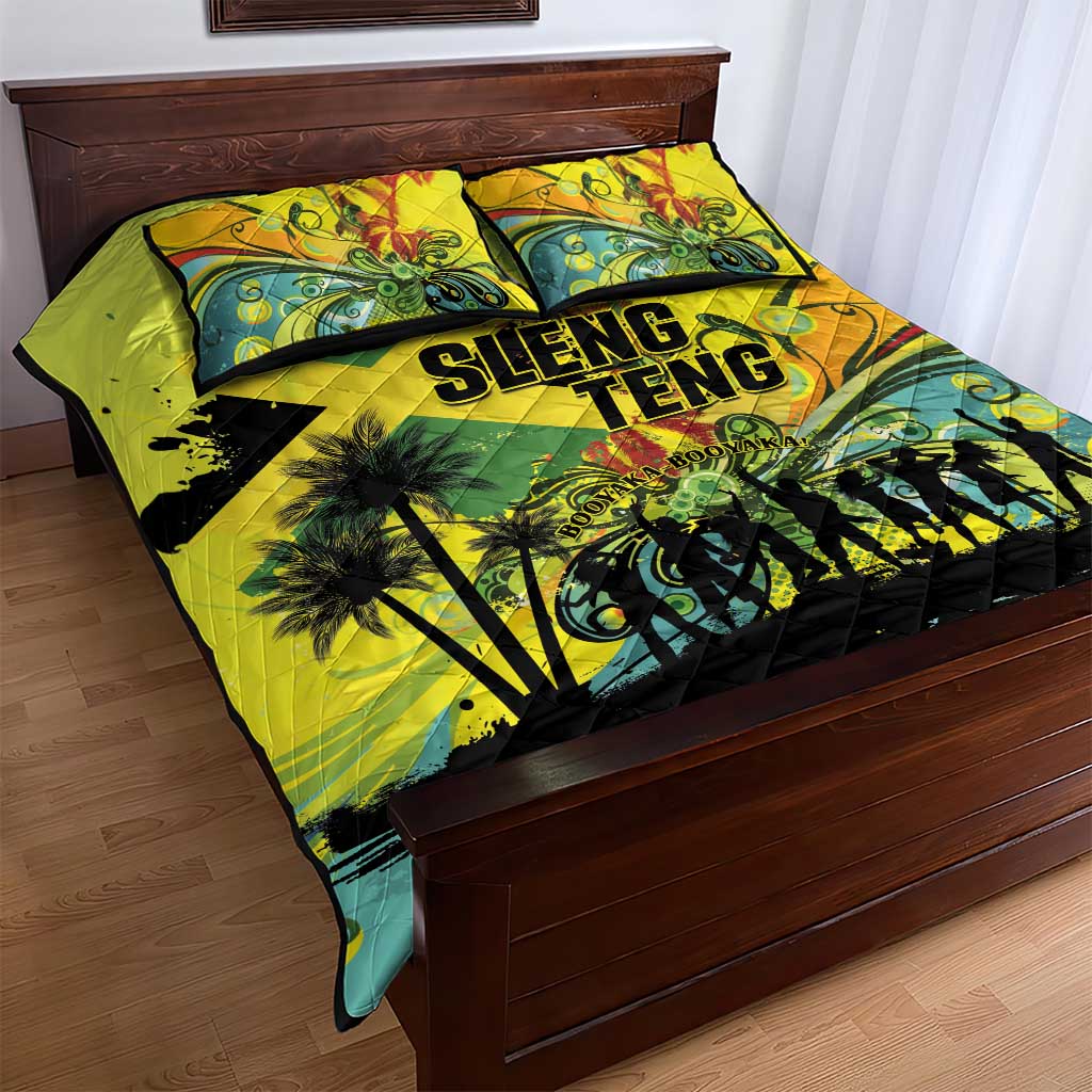Jamaica Sleng Teng Riddim Quilt Bed Set Booyaka Booyaka - African Pride