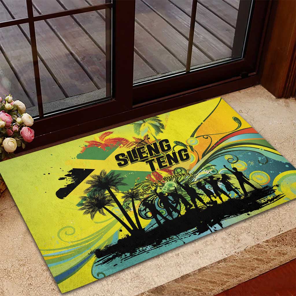 Jamaica Sleng Teng Riddim Rubber Doormat Booyaka Booyaka - African Pride