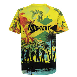 Personalized Jamaica Sleng Teng Riddim Rugby Jersey Booyaka Booyaka - African Pride