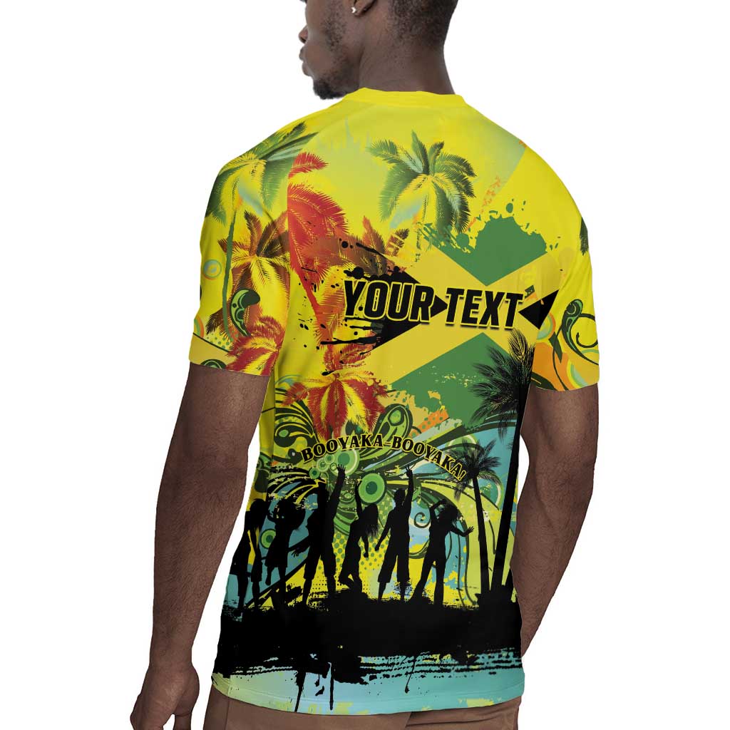Personalized Jamaica Sleng Teng Riddim Rugby Jersey Booyaka Booyaka - African Pride