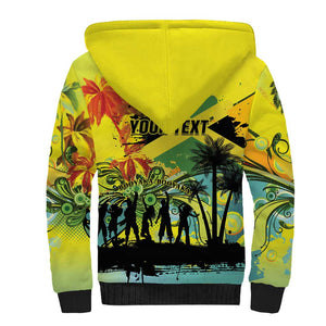 Personalized Jamaica Sleng Teng Riddim Sherpa Hoodie Booyaka Booyaka - African Pride