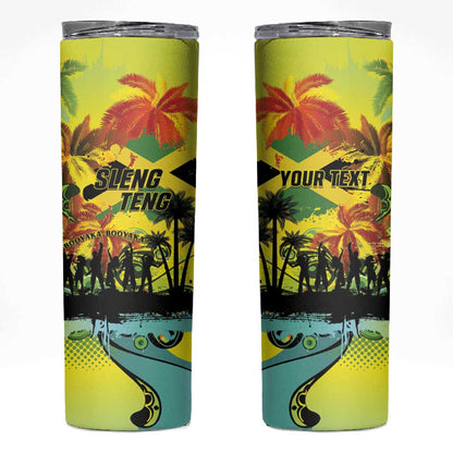 Personalized Jamaica Sleng Teng Riddim Skinny Tumbler Booyaka Booyaka - African Pride