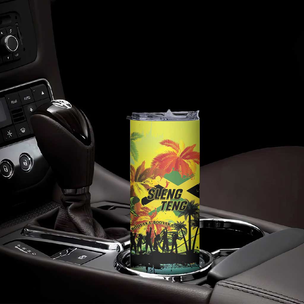 Personalized Jamaica Sleng Teng Riddim Skinny Tumbler Booyaka Booyaka - African Pride