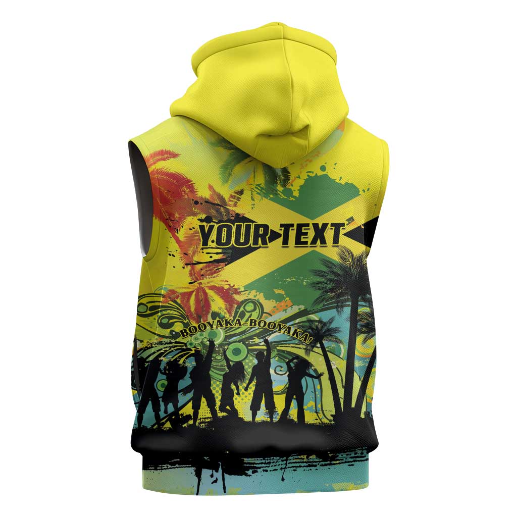 Personalized Jamaica Sleng Teng Riddim Sleeveless Hoodie Booyaka Booyaka - African Pride