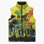 Personalized Jamaica Sleng Teng Riddim Sleeveless Puffer Jacket Booyaka Booyaka