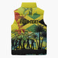 Personalized Jamaica Sleng Teng Riddim Sleeveless Puffer Jacket Booyaka Booyaka