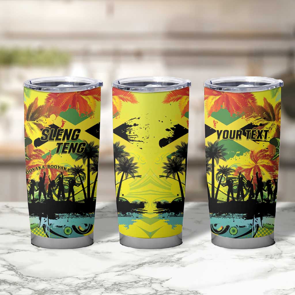 Personalized Jamaica Sleng Teng Riddim Tumbler Cup Booyaka Booyaka - African Pride