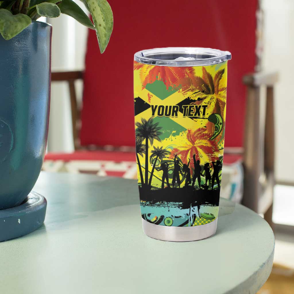Personalized Jamaica Sleng Teng Riddim Tumbler Cup Booyaka Booyaka - African Pride