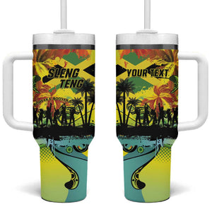Personalized Jamaica Sleng Teng Riddim Tumbler With Handle Booyaka Booyaka - African Pride