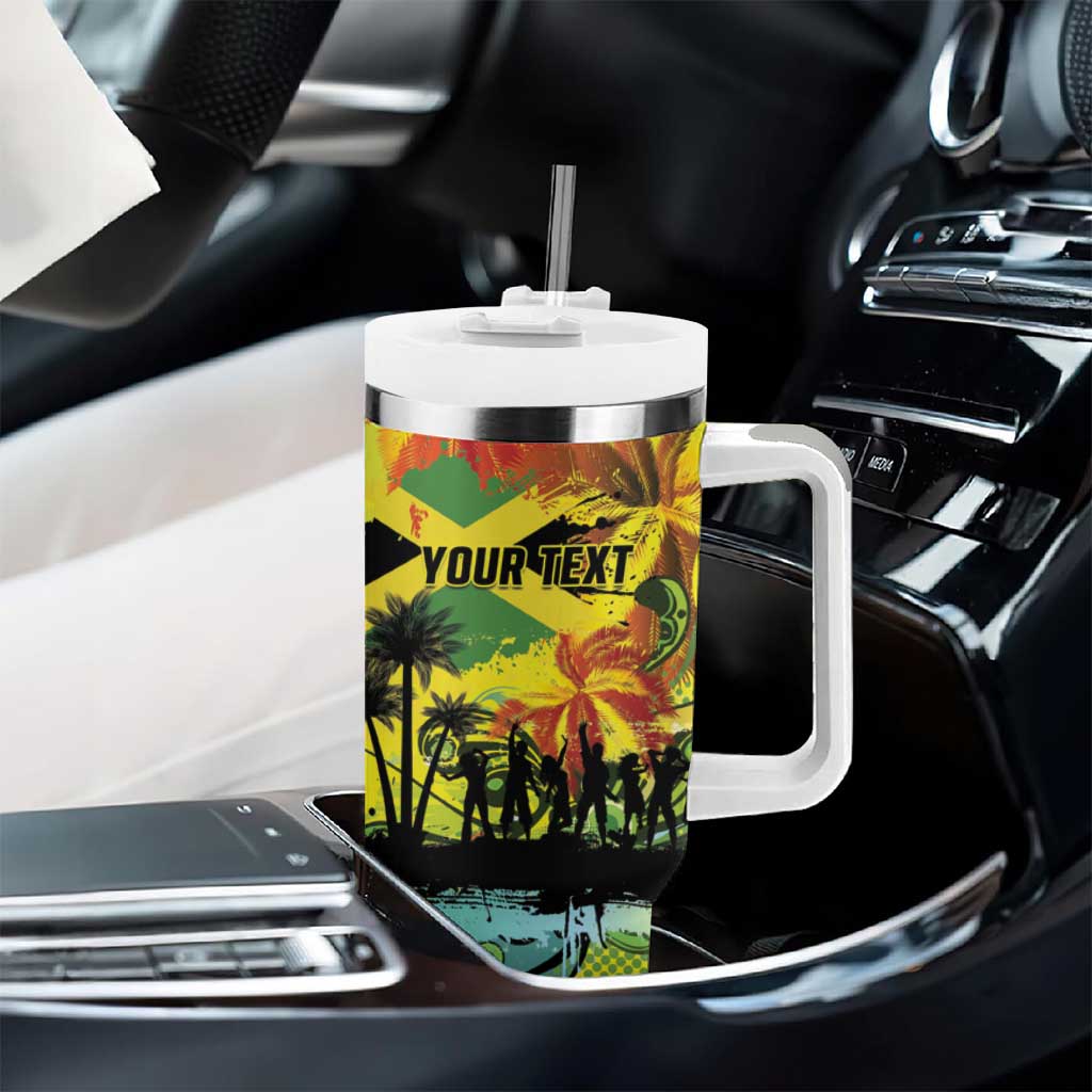 Personalized Jamaica Sleng Teng Riddim Tumbler With Handle Booyaka Booyaka - African Pride