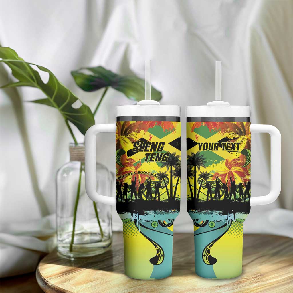 Personalized Jamaica Sleng Teng Riddim Tumbler With Handle Booyaka Booyaka - African Pride