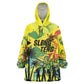 Personalized Jamaica Sleng Teng Riddim Wearable Blanket Hoodie Booyaka Booyaka - African Pride