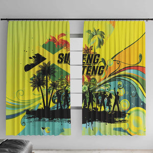 Jamaica Sleng Teng Riddim Window Curtain Booyaka Booyaka - African Pride