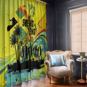 Jamaica Sleng Teng Riddim Window Curtain Booyaka Booyaka - African Pride