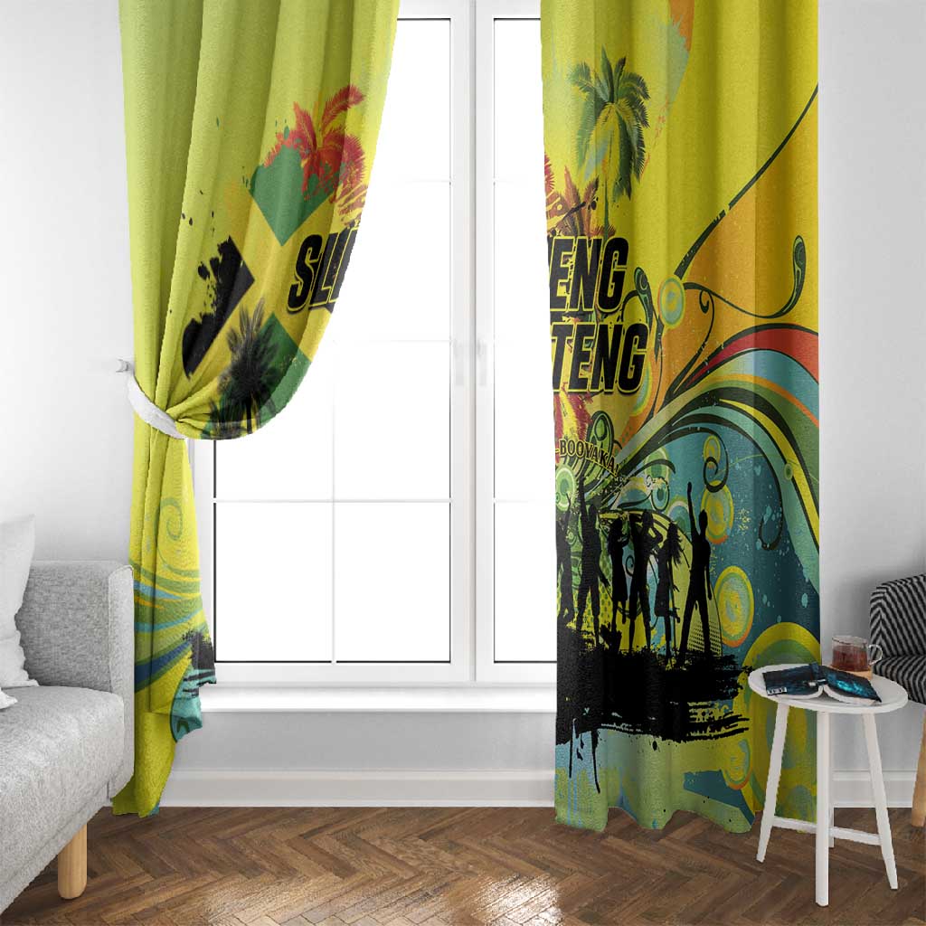 Jamaica Sleng Teng Riddim Window Curtain Booyaka Booyaka - African Pride