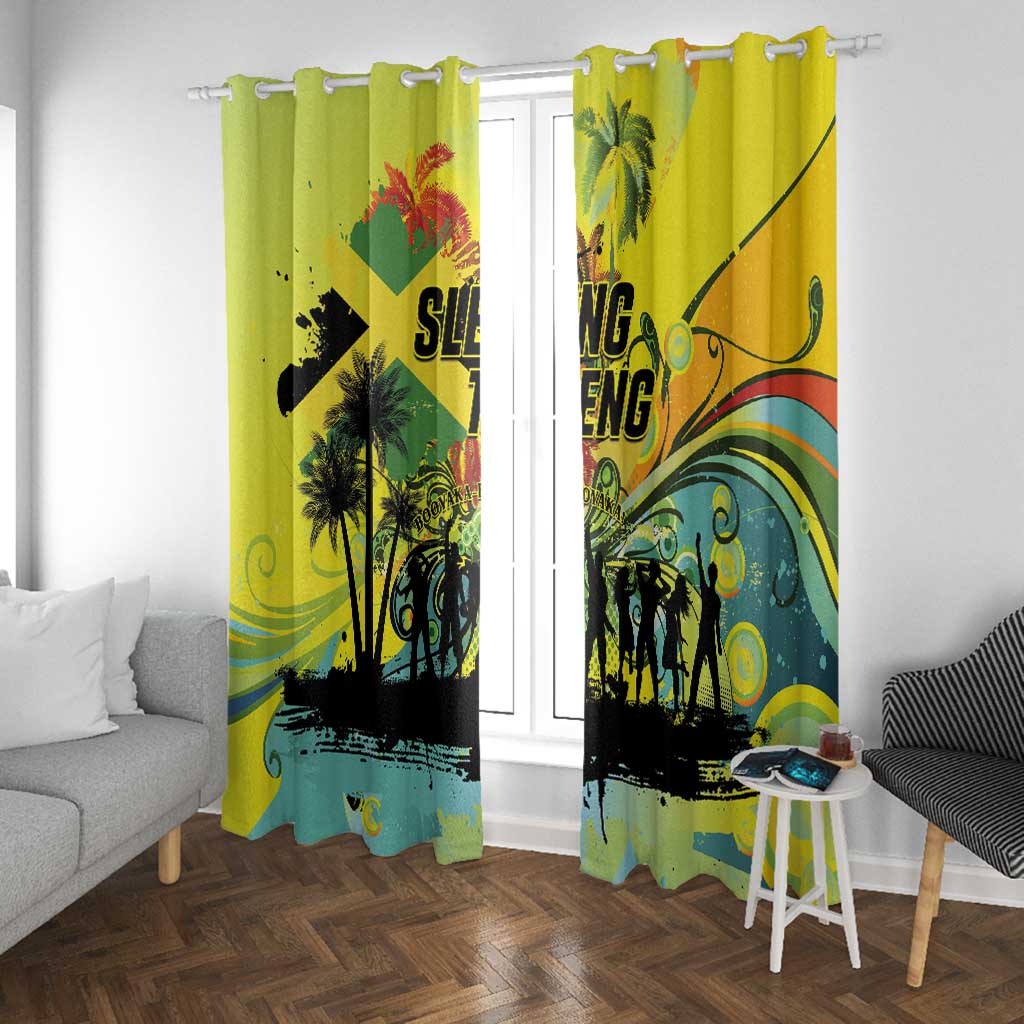 Jamaica Sleng Teng Riddim Window Curtain Booyaka Booyaka - African Pride