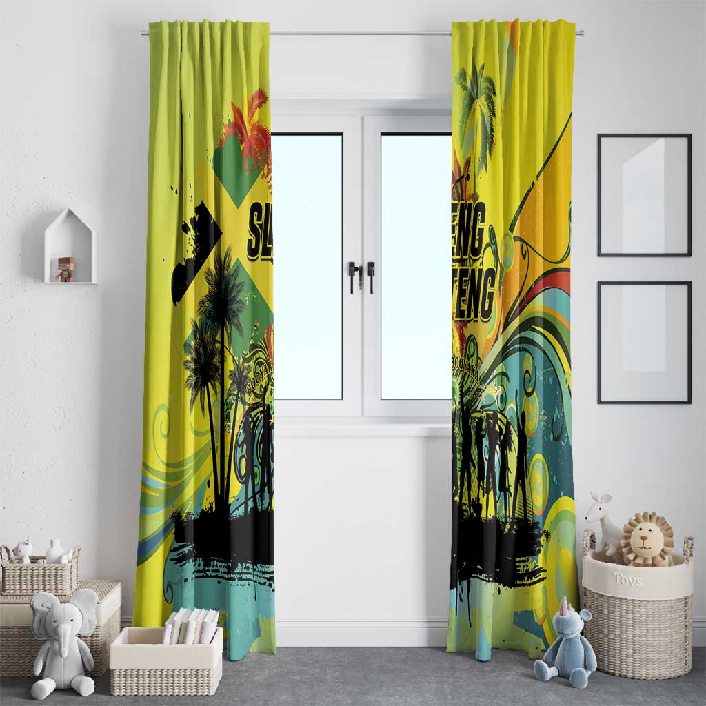 Jamaica Sleng Teng Riddim Window Curtain Booyaka Booyaka - African Pride