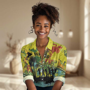 Personalized Jamaica Sleng Teng Riddim Women Casual Shirt Booyaka Booyaka - African Pride