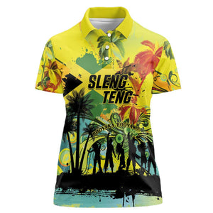 Personalized Jamaica Sleng Teng Riddim Women Polo Shirt Booyaka Booyaka - African Pride