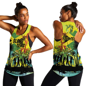 Personalized Jamaica Sleng Teng Riddim Women Racerback Tank Booyaka Booyaka - African Pride