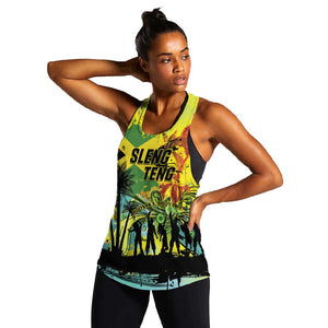 Personalized Jamaica Sleng Teng Riddim Women Racerback Tank Booyaka Booyaka - African Pride