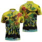 Personalized Jamaica Sleng Teng Riddim Zipper Polo Shirt Booyaka Booyaka