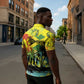 Personalized Jamaica Sleng Teng Riddim Zipper Polo Shirt Booyaka Booyaka