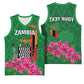 Personalized Icitungu ca Zambia Basketball Jersey Africa Bougainvillea - African Pride