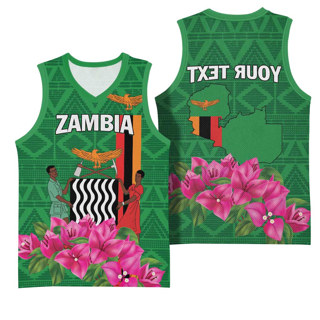 Personalized Icitungu ca Zambia Basketball Jersey Africa Bougainvillea - African Pride