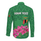 Personalized Icitungu ca Zambia Long Sleeve Button Shirt Africa Bougainvillea