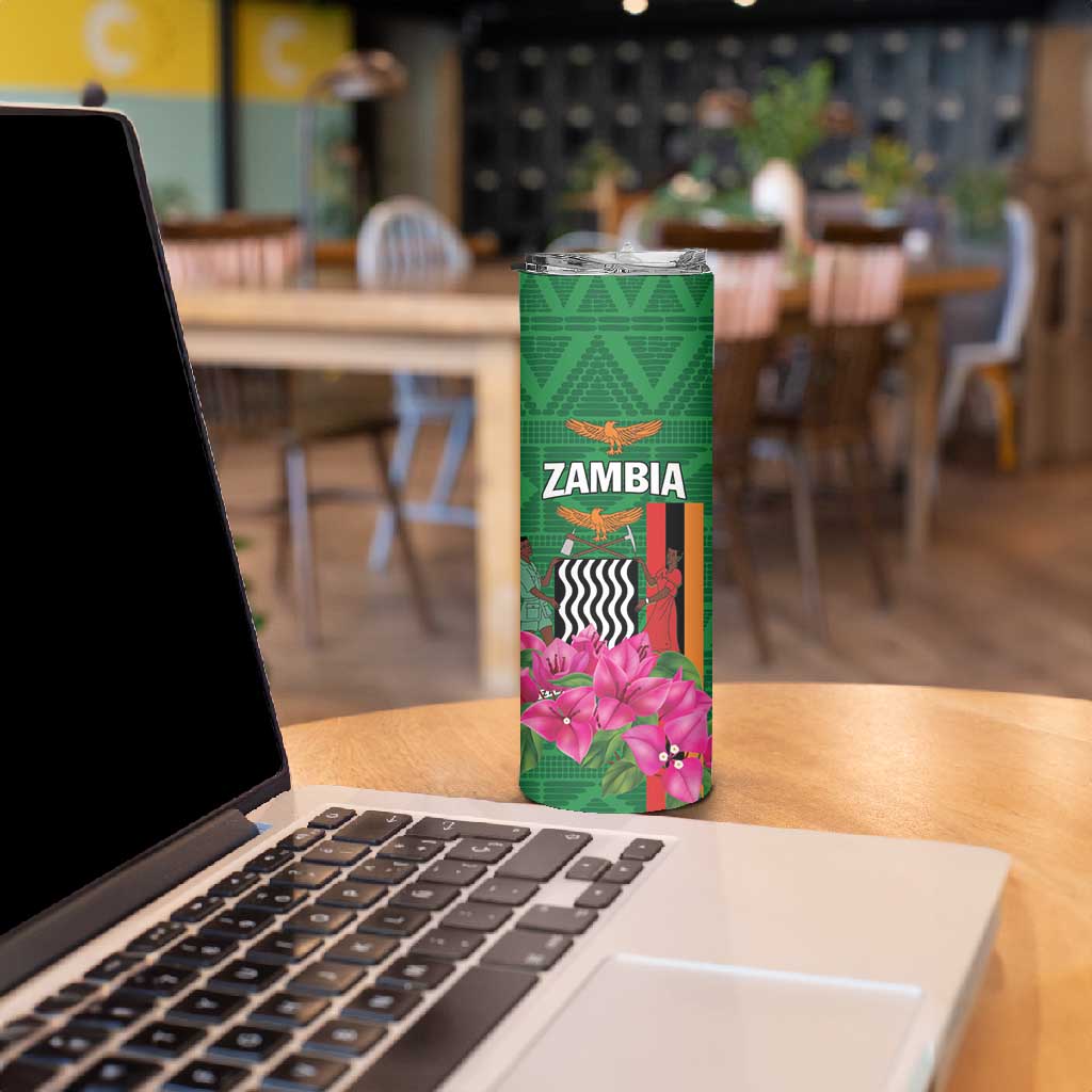 Personalized Icitungu ca Zambia Skinny Tumbler Africa Bougainvillea