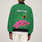 Personalized Icitungu ca Zambia Sleeve Zip Bomber Jacket Africa Bougainvillea