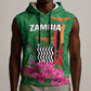 Personalized Icitungu ca Zambia Sleeveless Hoodie Africa Bougainvillea - African Pride