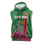 Personalized Icitungu ca Zambia Sleeveless Zip Hoodie Africa Bougainvillea - African Pride